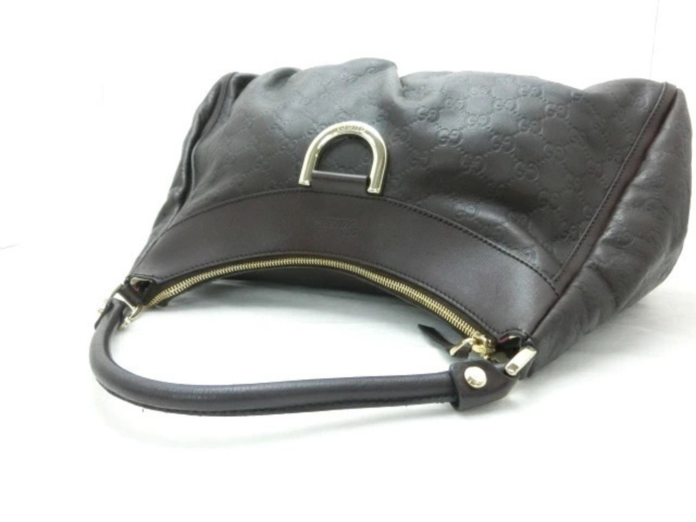 Gucci Shoulder Calfskin Bag GG Black